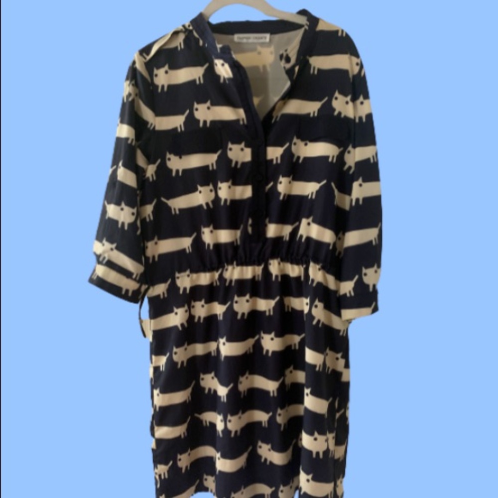 Tsumori Chisato dress (Med - Large) with cat print